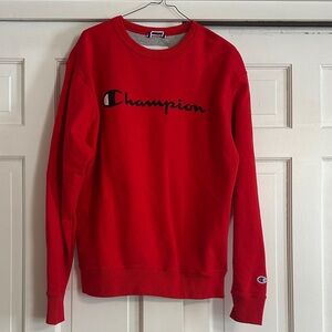 Champion Men's Bold Red Crewneck Sweater